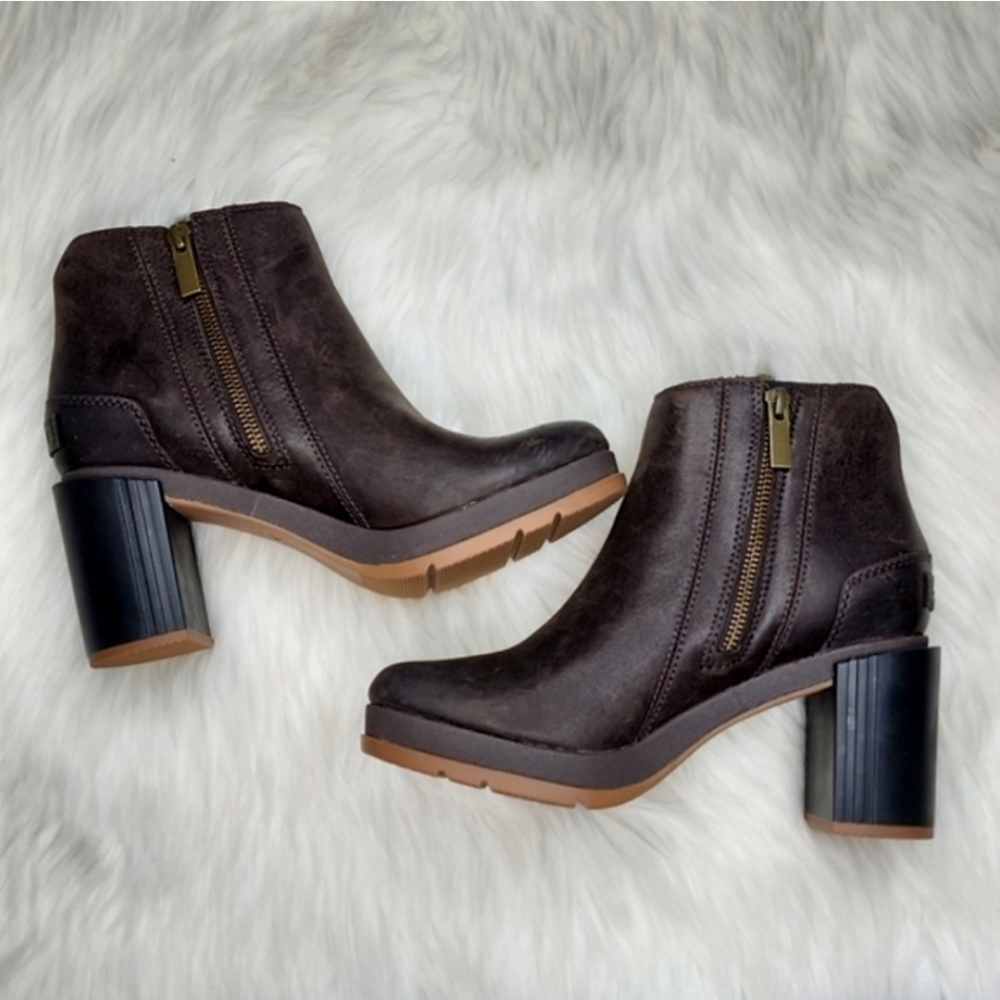 SOREL Blake Bootie Blackened Brown Double Side Zip Boots - Picture 14 of 16